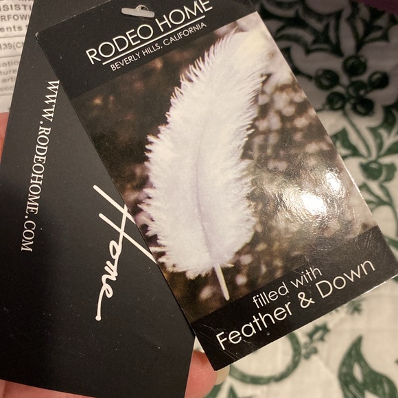 Embroidered Floral Pillow with Bird Design, 100 percent silk, down feathers - Picture 4 of 7